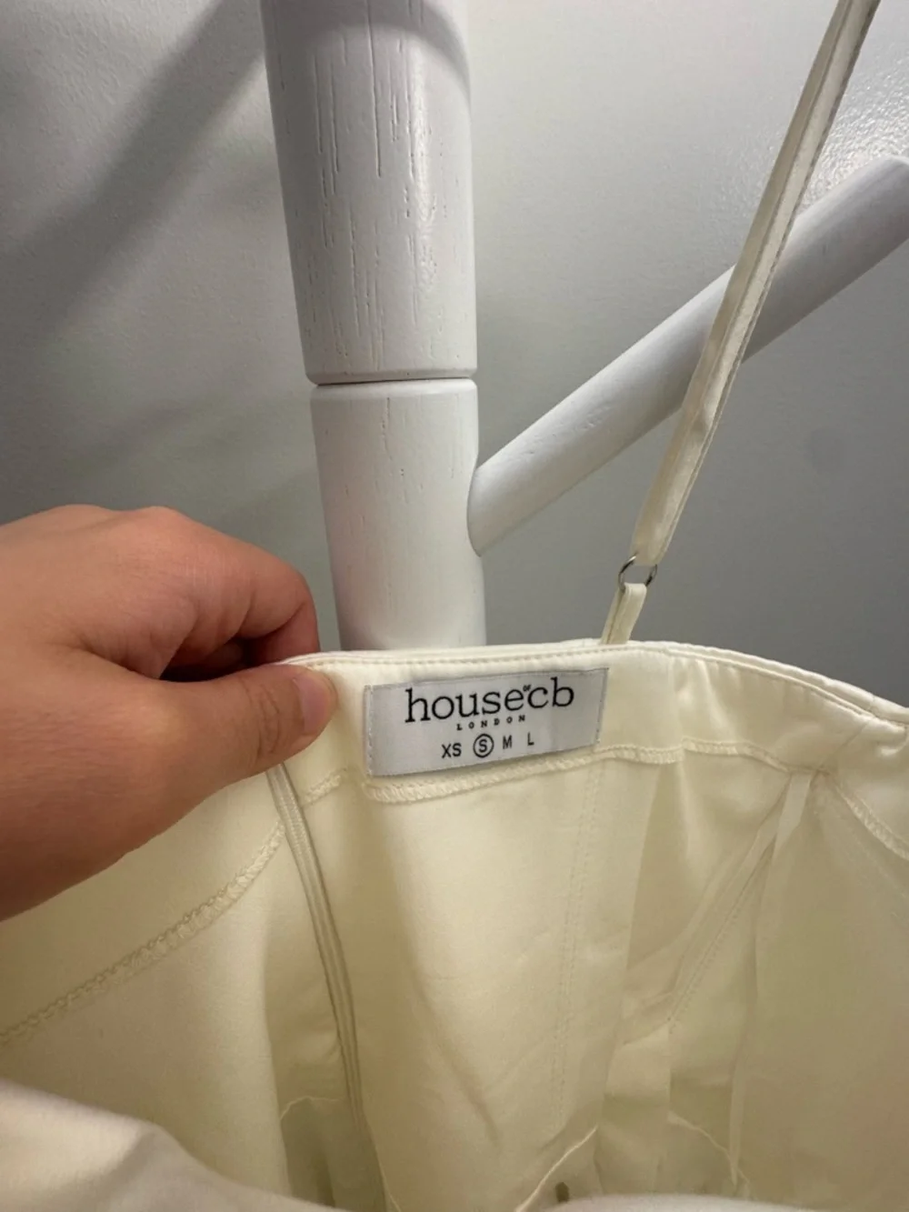 White Anja Strapless Cowl Slip Dress - Picture 5 of 7